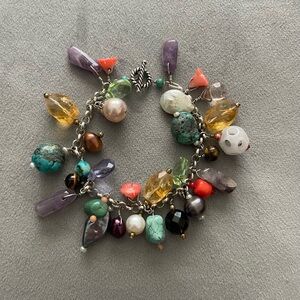 Colorful Genuine Semi-precious Stone Bracelet